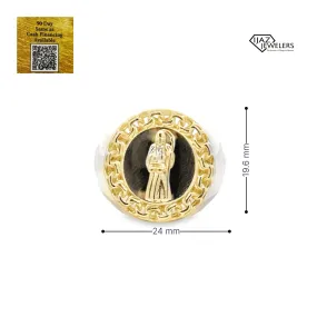 10K Gold Santa Muerte Ring