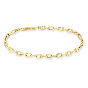 14k Medium Square Oval Link Chain Bracelet