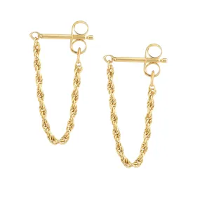 14k Thea Rope Hoops