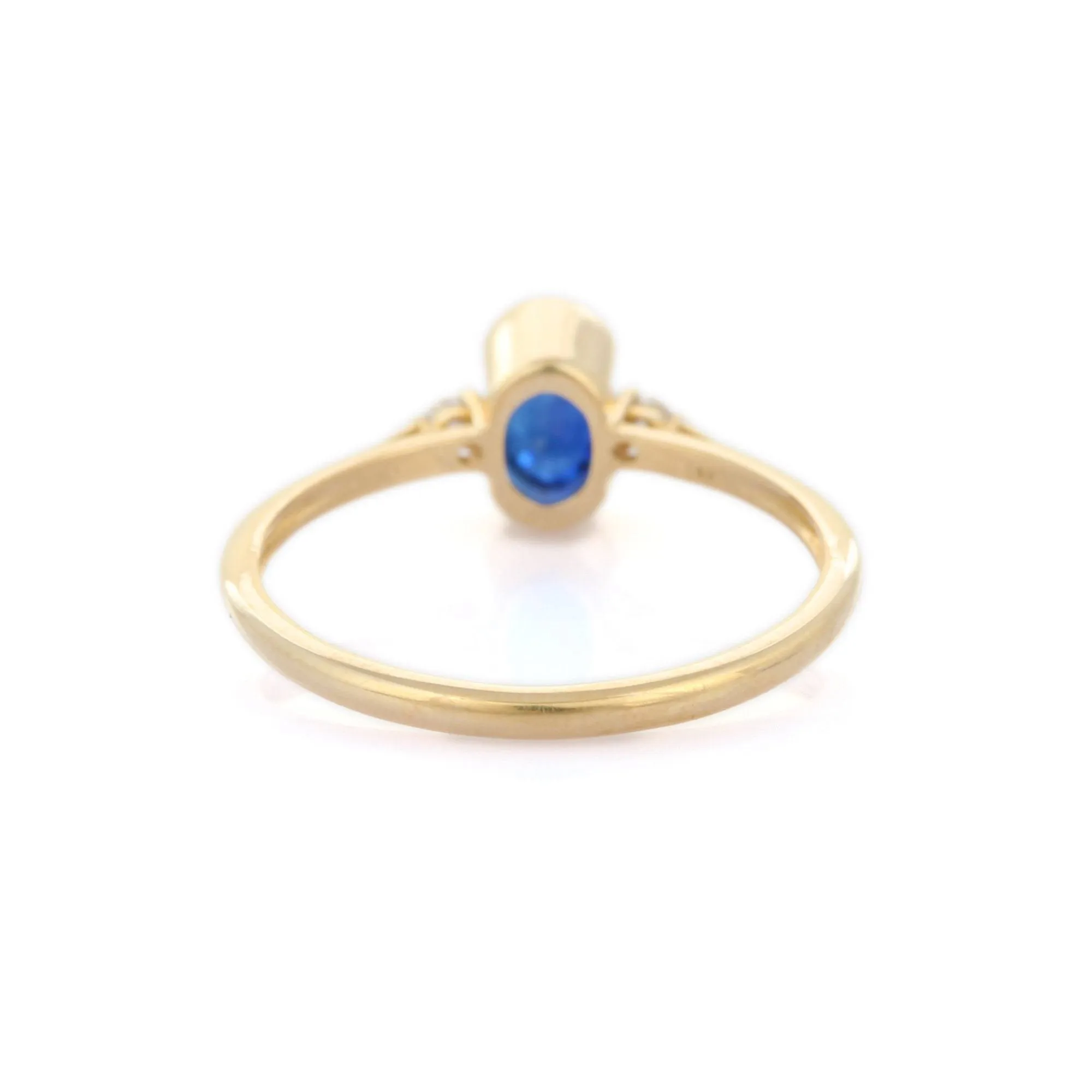 18K Yellow Gold Sapphire Ring