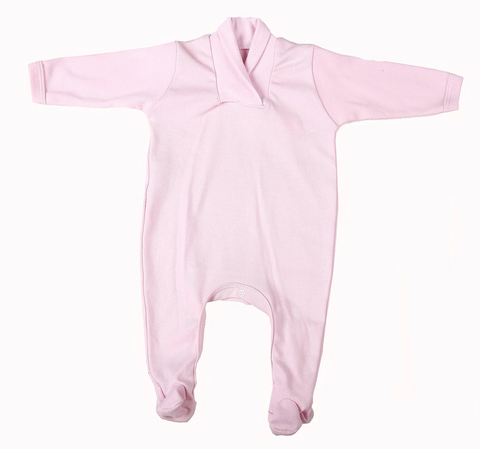 2-Pack Blank Babygros With Crossover Collar In 100% Cotton