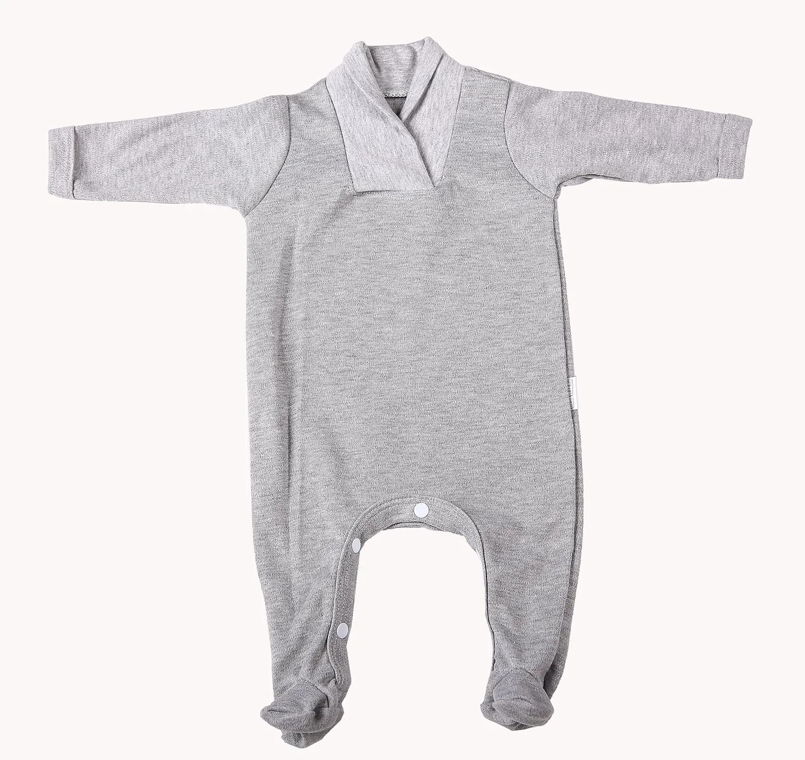 2-Pack Blank Babygros With Crossover Collar In 100% Cotton