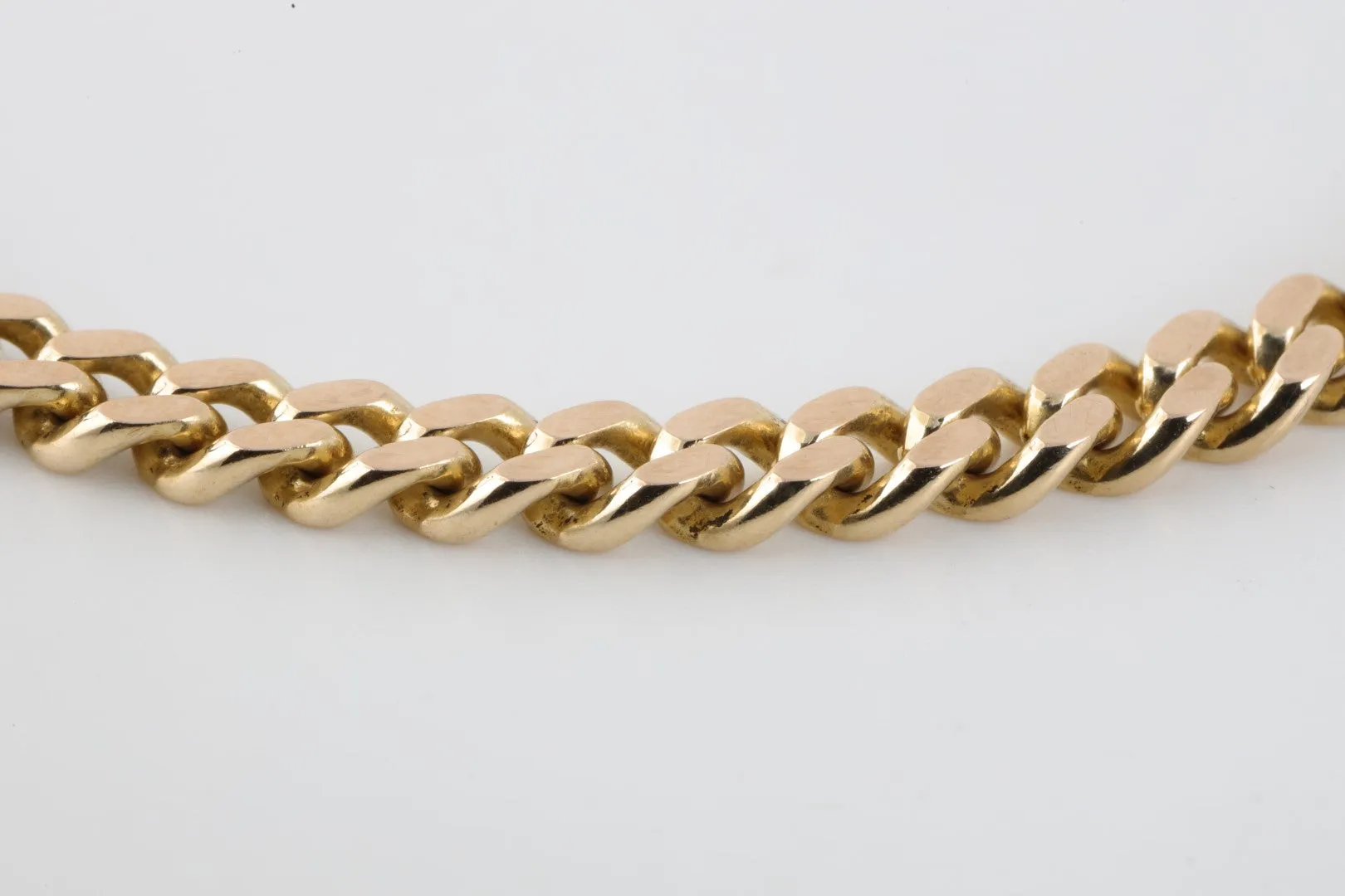 8" 14k Yellow Gold Curb Chain Bracelet (18.65g.)