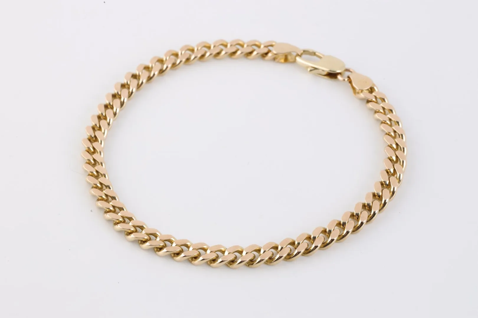 8" 14k Yellow Gold Curb Chain Bracelet (18.65g.)