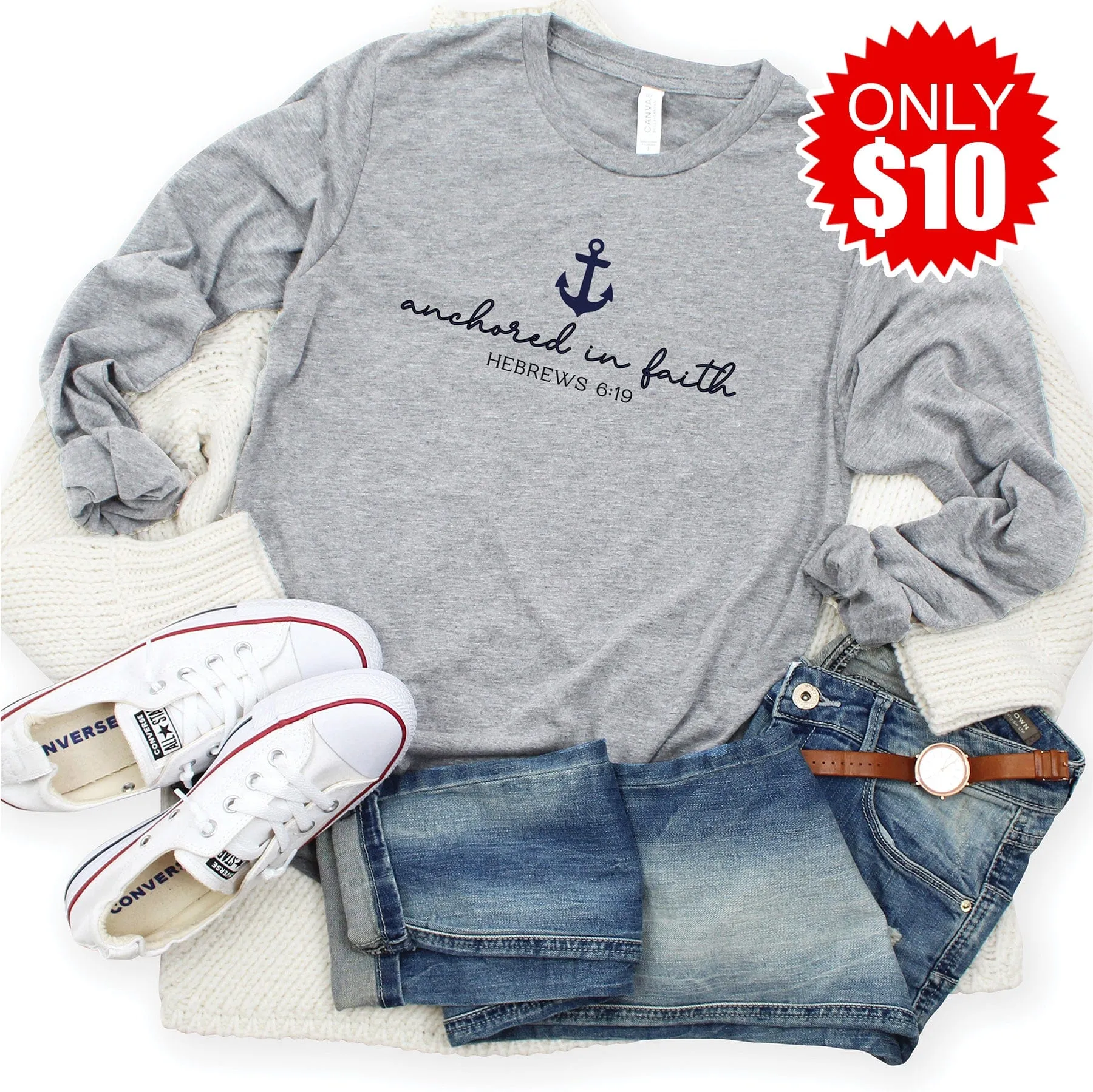 Anchored in Faith Long Sleeve - 10