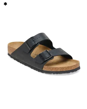 Birkenstock Arizona Saffiano Nero Calzata Stretta