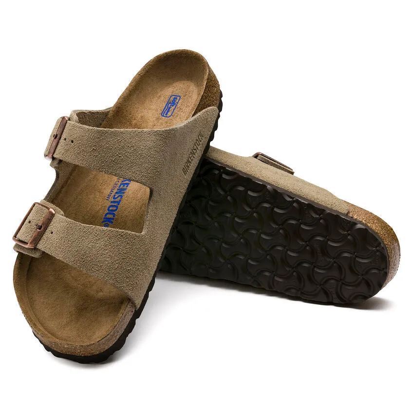 Birkenstock UNISEX Arizona Soft Footbed Suede Leather (Taupe - Narrow Fit)