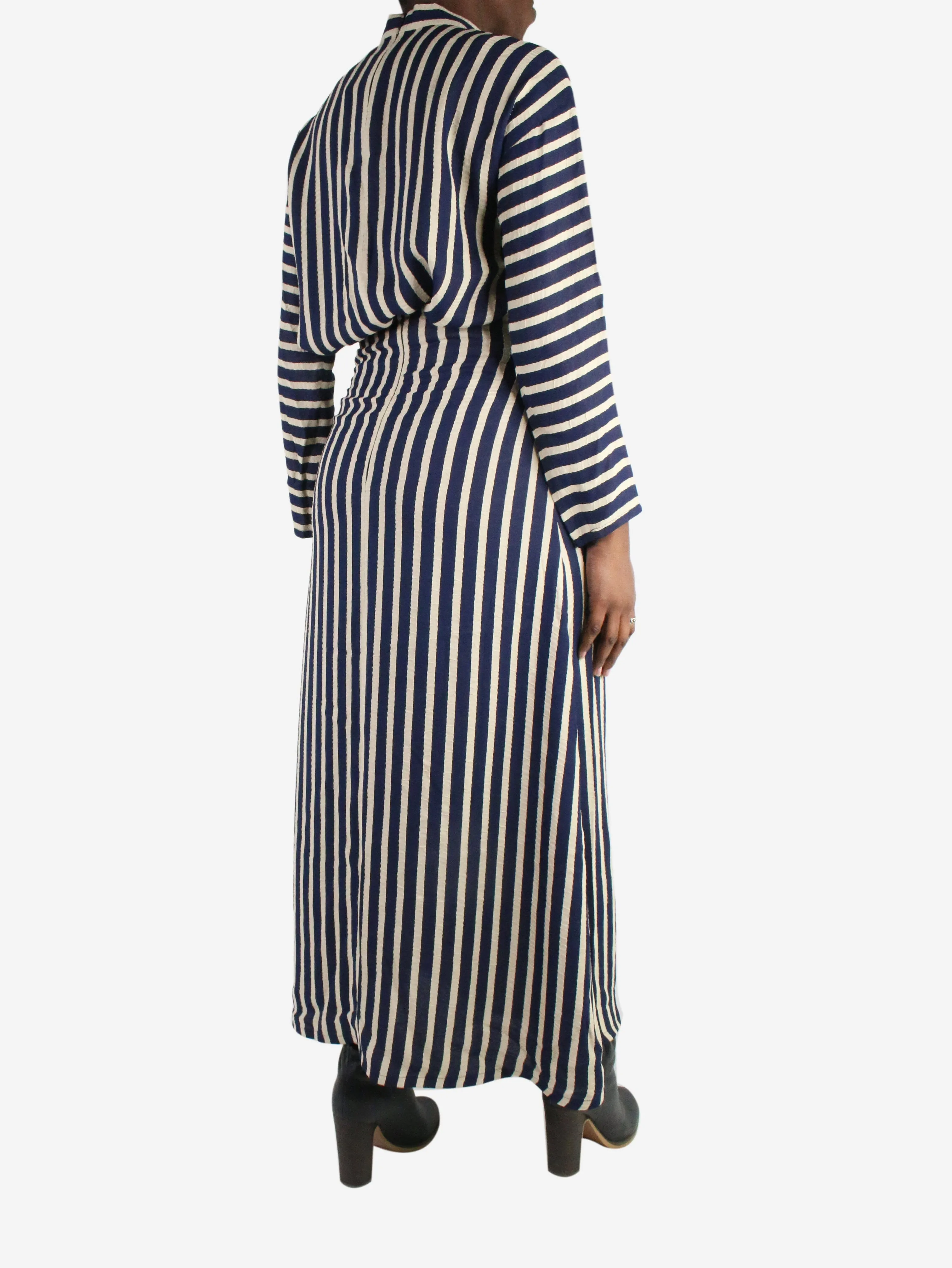 Blue striped top and skirt set - size 34