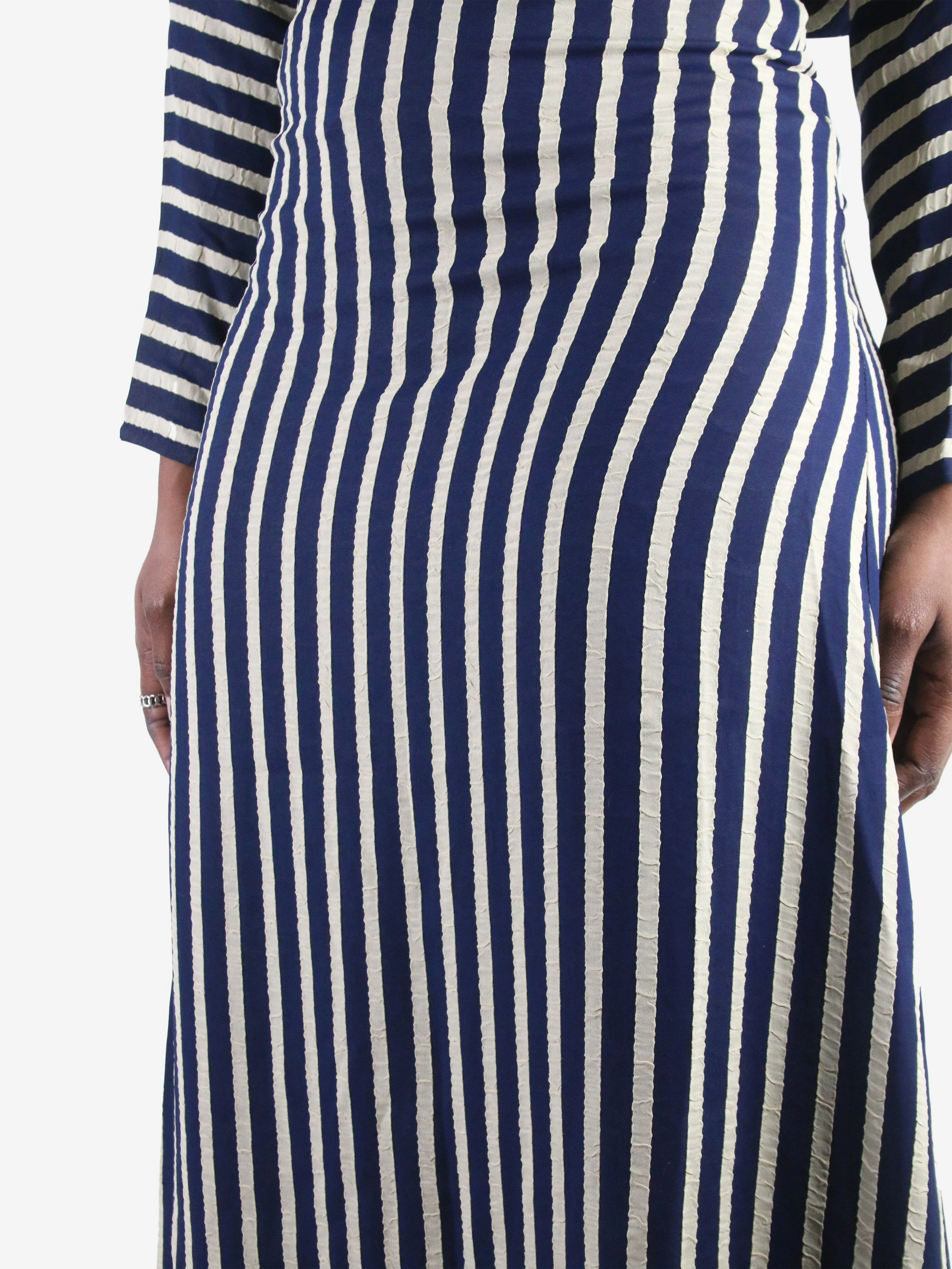 Blue striped top and skirt set - size 34