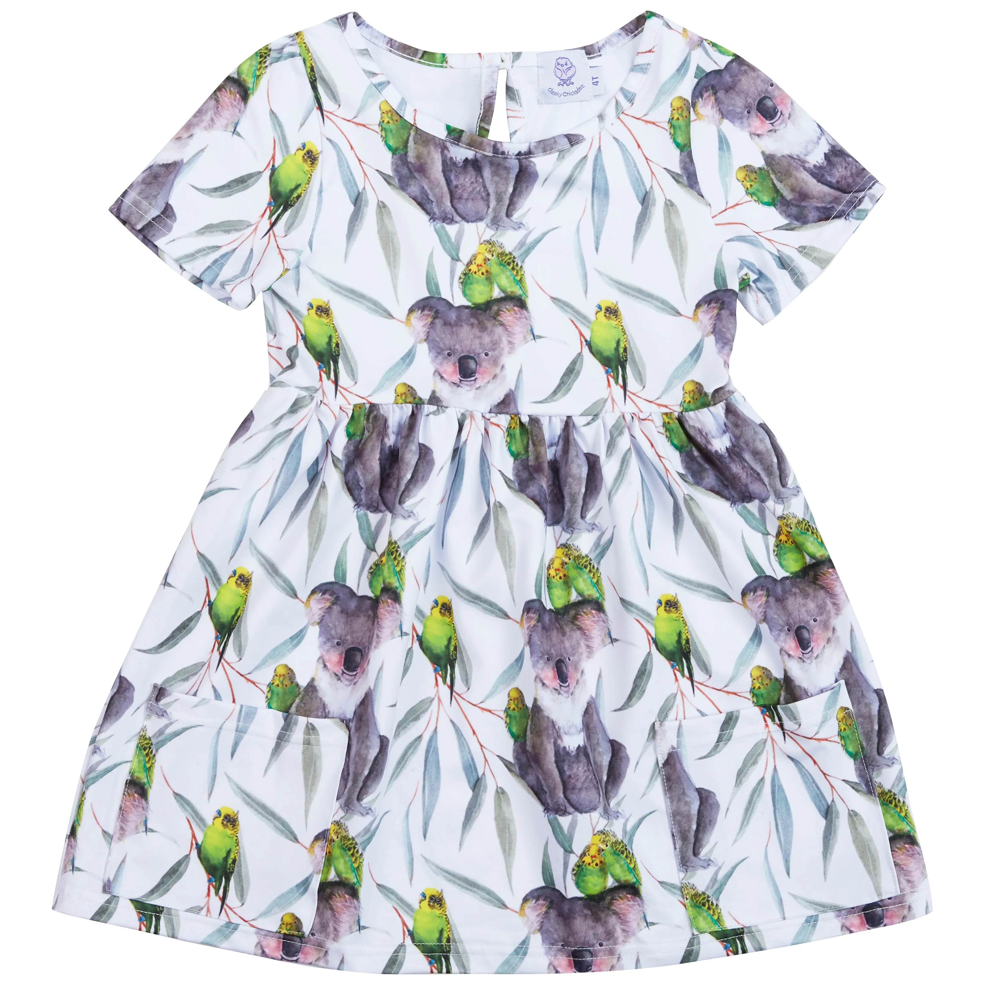 Budgie Koala Pocket Dress