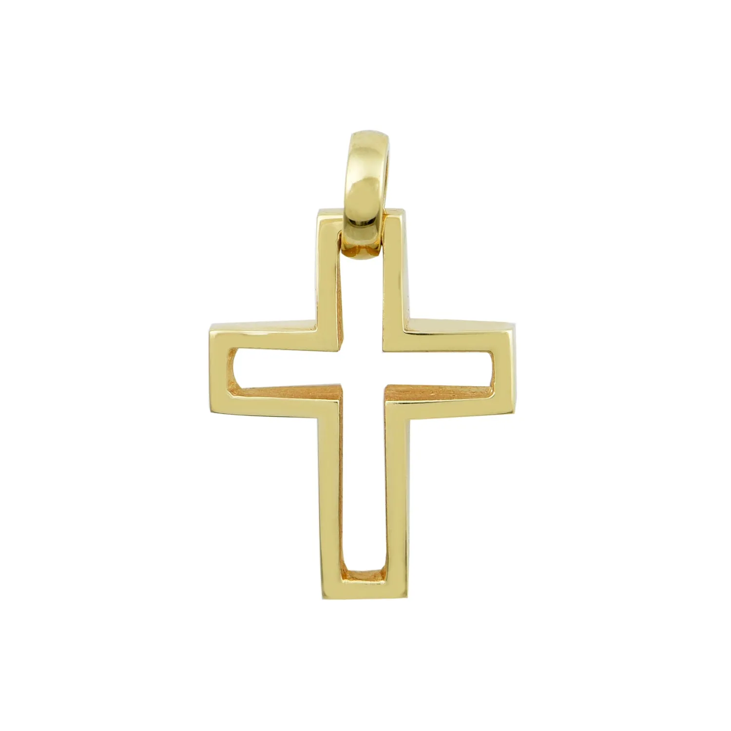 Chiseled Prayer Gold Cross