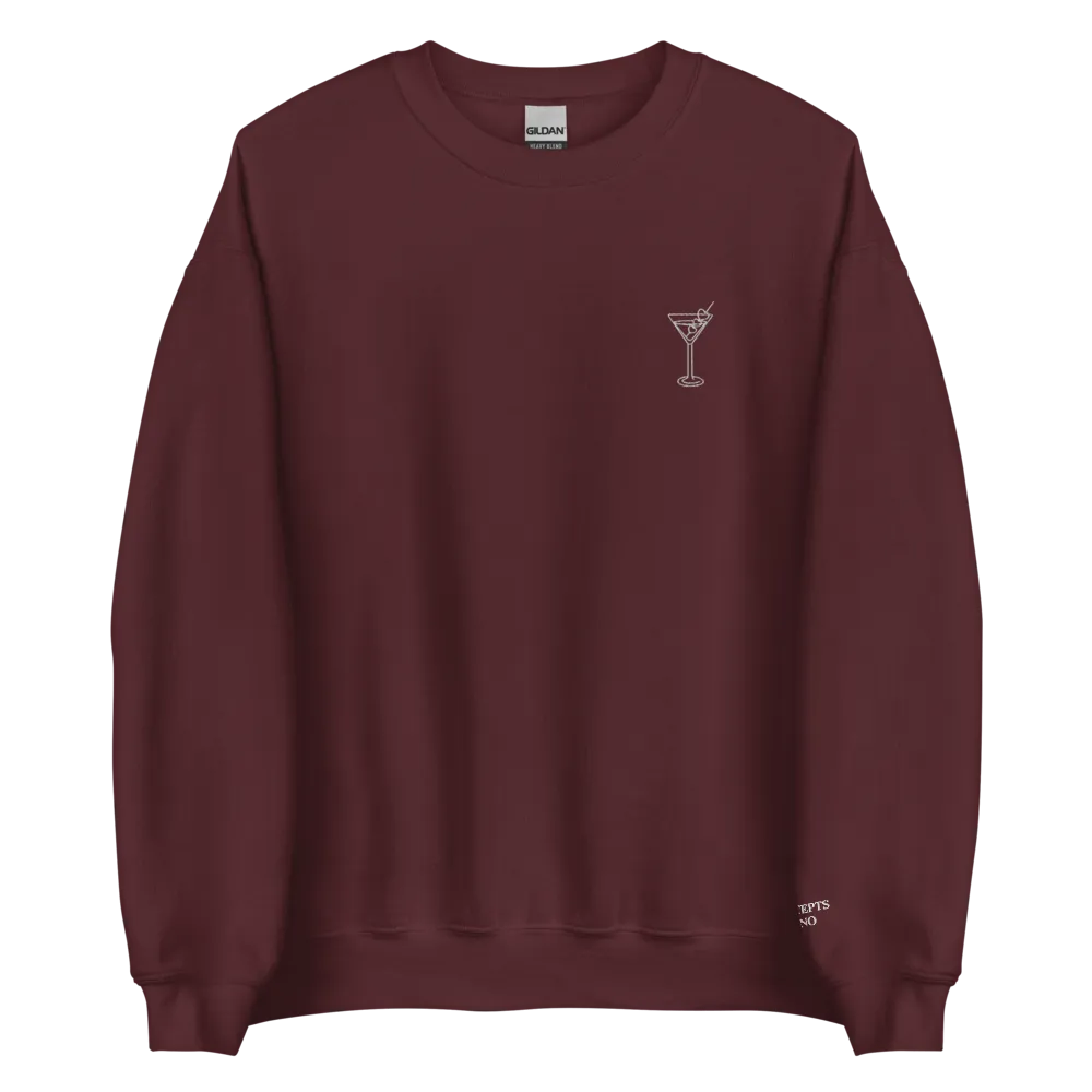 Concepts Reno We Love It Dirty  Martini Sweatshirt- Wine