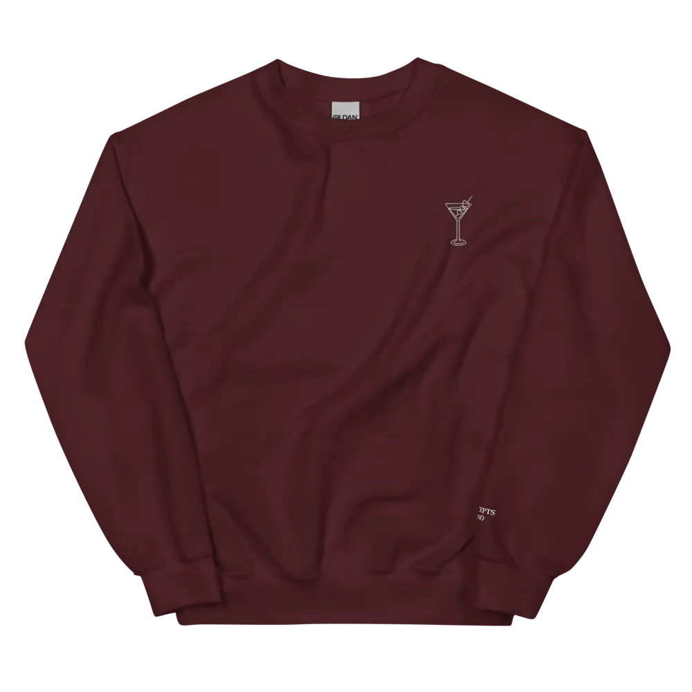 Concepts Reno We Love It Dirty  Martini Sweatshirt- Wine