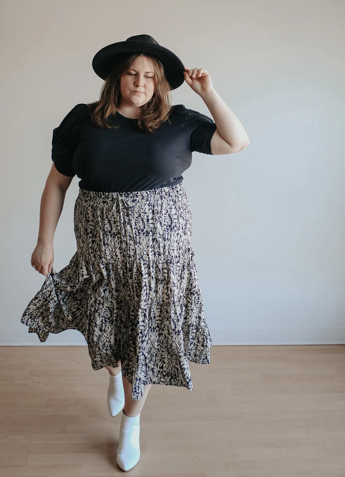 Curve Gardenia Tiered Skirt - FINAL SALE