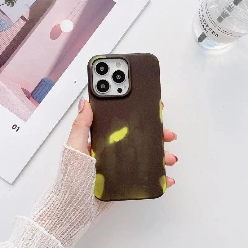 Cute Thermal Heat Induction Sensor Phone Cases for iPhone 13, 12 Mini, 13 Pro Max, 11 Pro Max, XR, SE2, XS Max, 7, 8 Plus