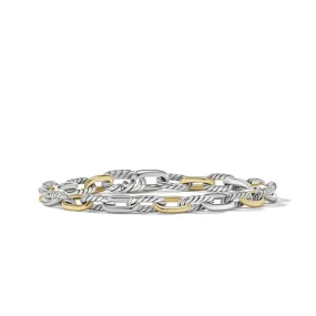 DY Madison Chain Bracelet in Sterling Silver with 18K Yellow Gold