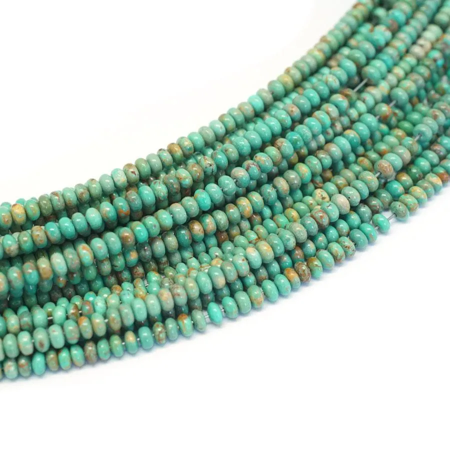 Elisa Turquoise 4mm Rondelle - 15-16 Inch