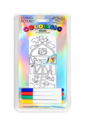 Farm Coloring Socks