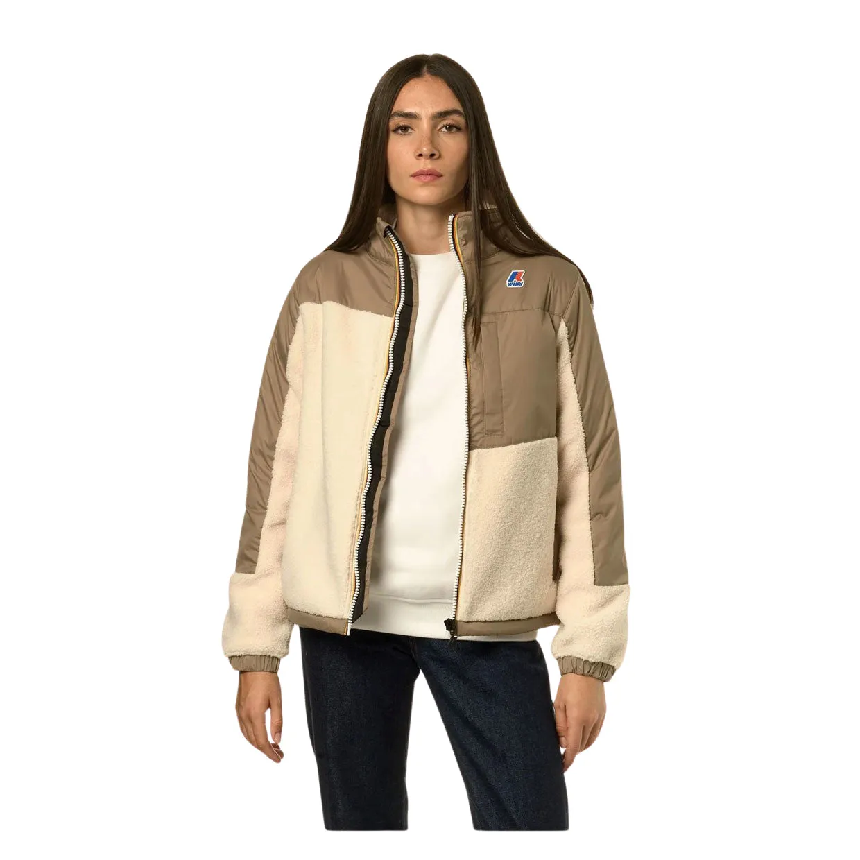 Felpa Unisex K-Way Le Vrai 3.0 Nersev Orsetto Beige