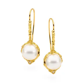 Freeform Australian Pearl Hook Earrings