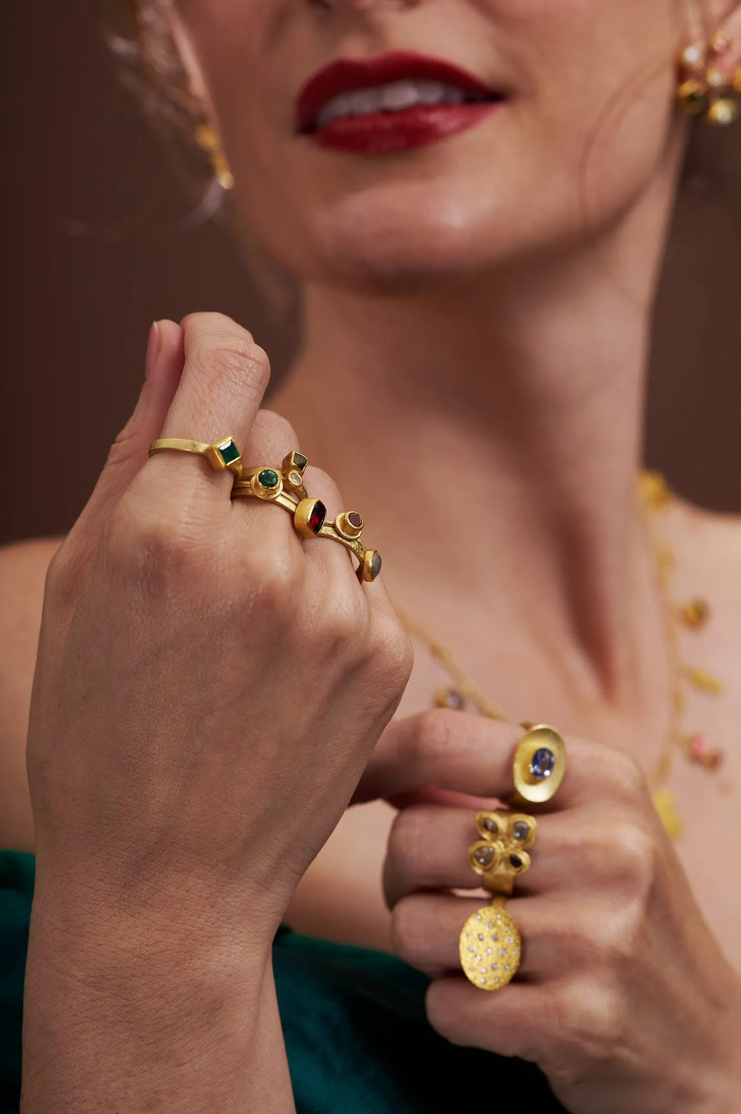 Garnet Stacking Ring