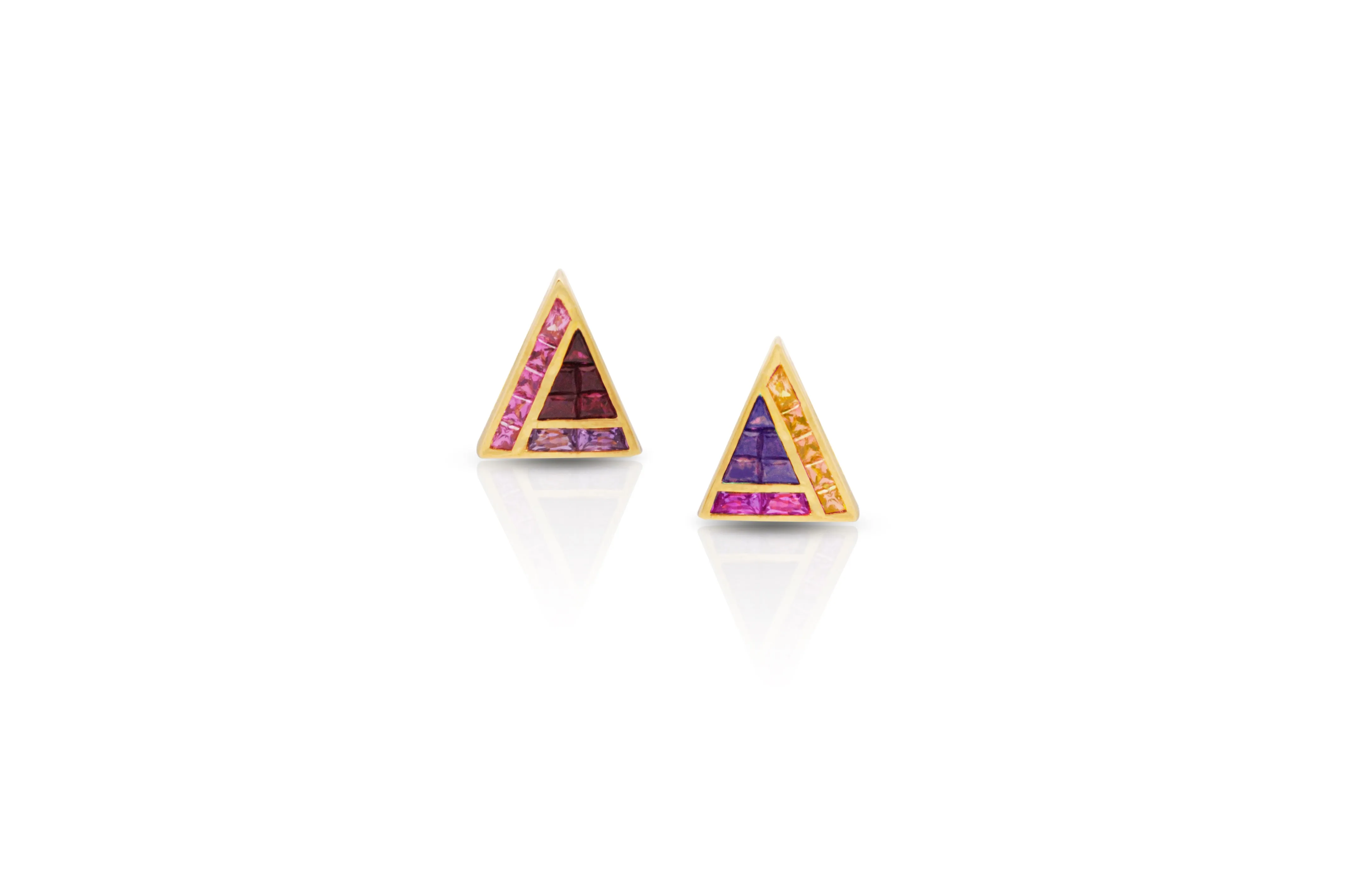 GeoArt Back to Basics Trillion Puzzle Stud Earrings