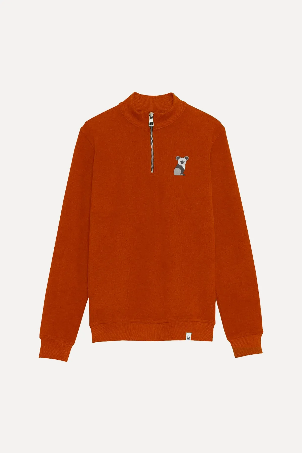 Koala Super Soft eyrek Fermuarl Sweatshirt - Kiremit