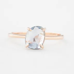 Lisa Ring - 1.26ct Unheated Organic Cut Light Blue Sapphire, 14k rose gold (One of a kind)