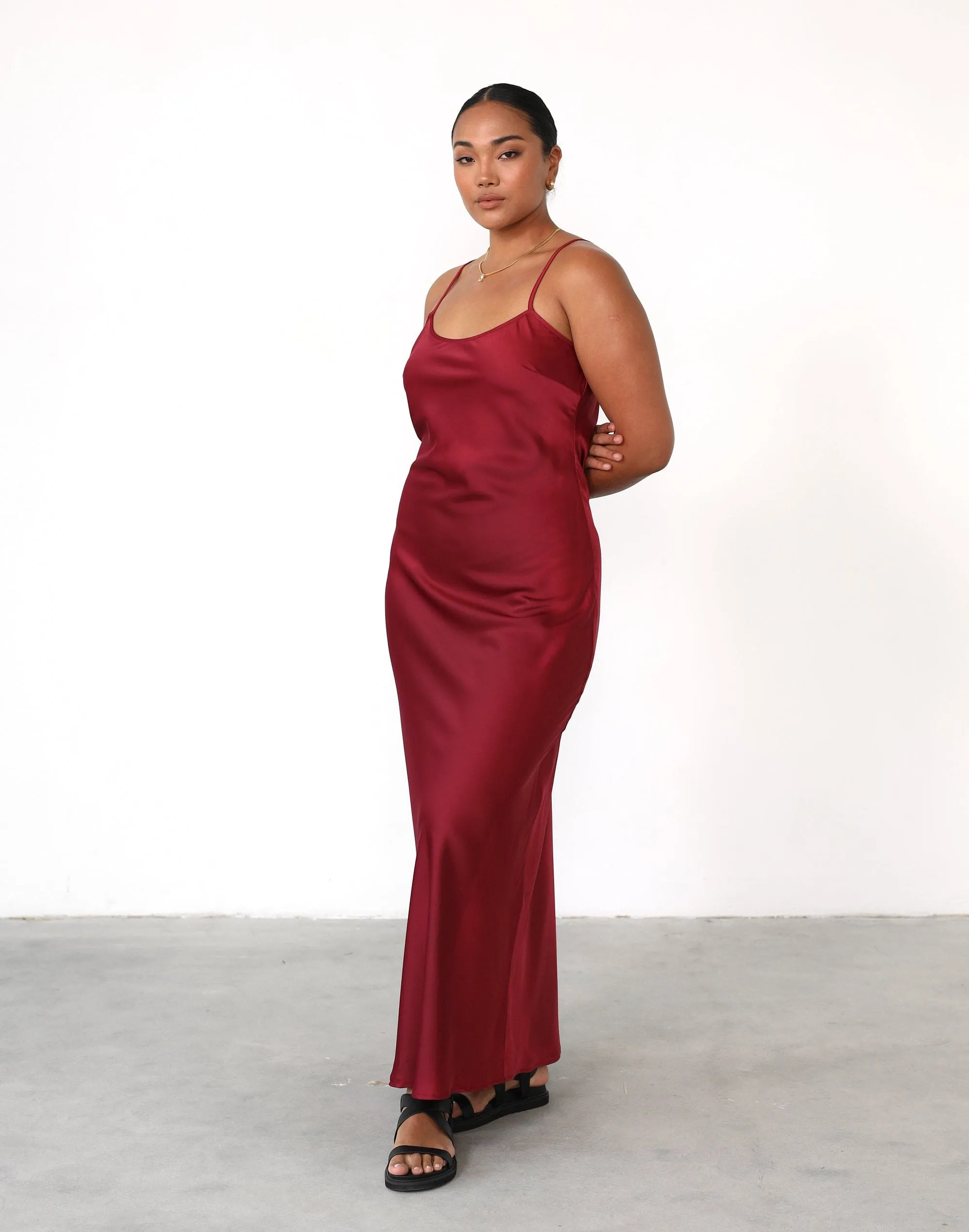 Martha Maxi Dress (Merlot)