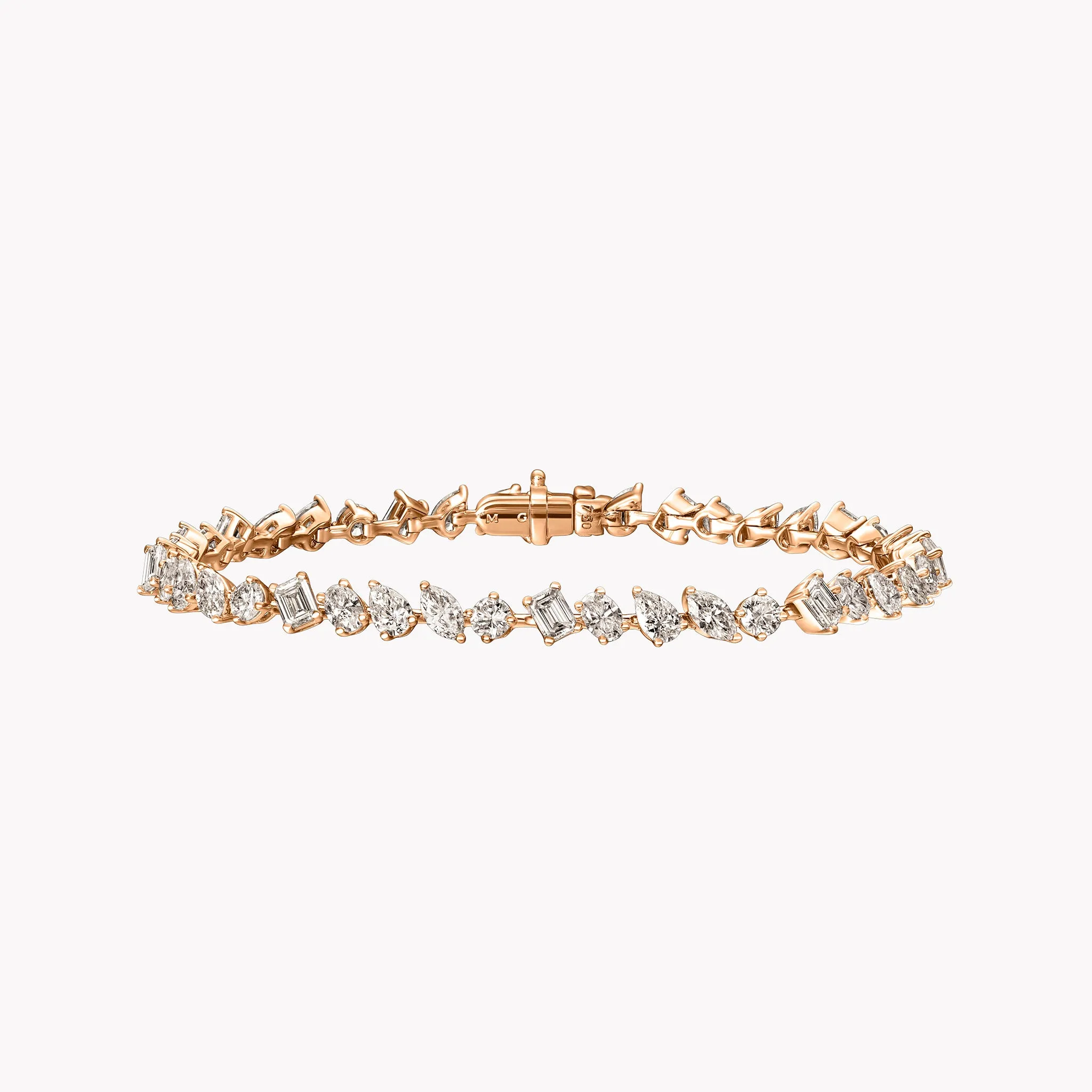 Medium Multi-Shape Slant Diamond Bracelet