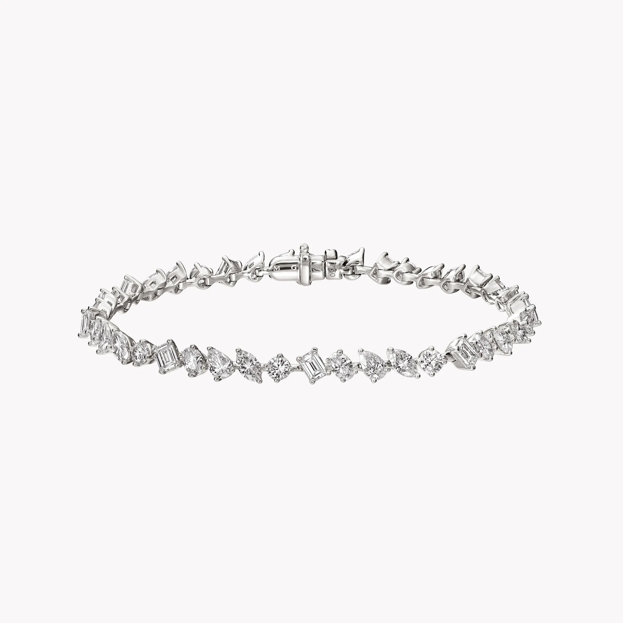 Medium Multi-Shape Slant Diamond Bracelet