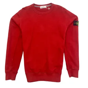 Men's Applique Logo Sweatshirt Red Size XL