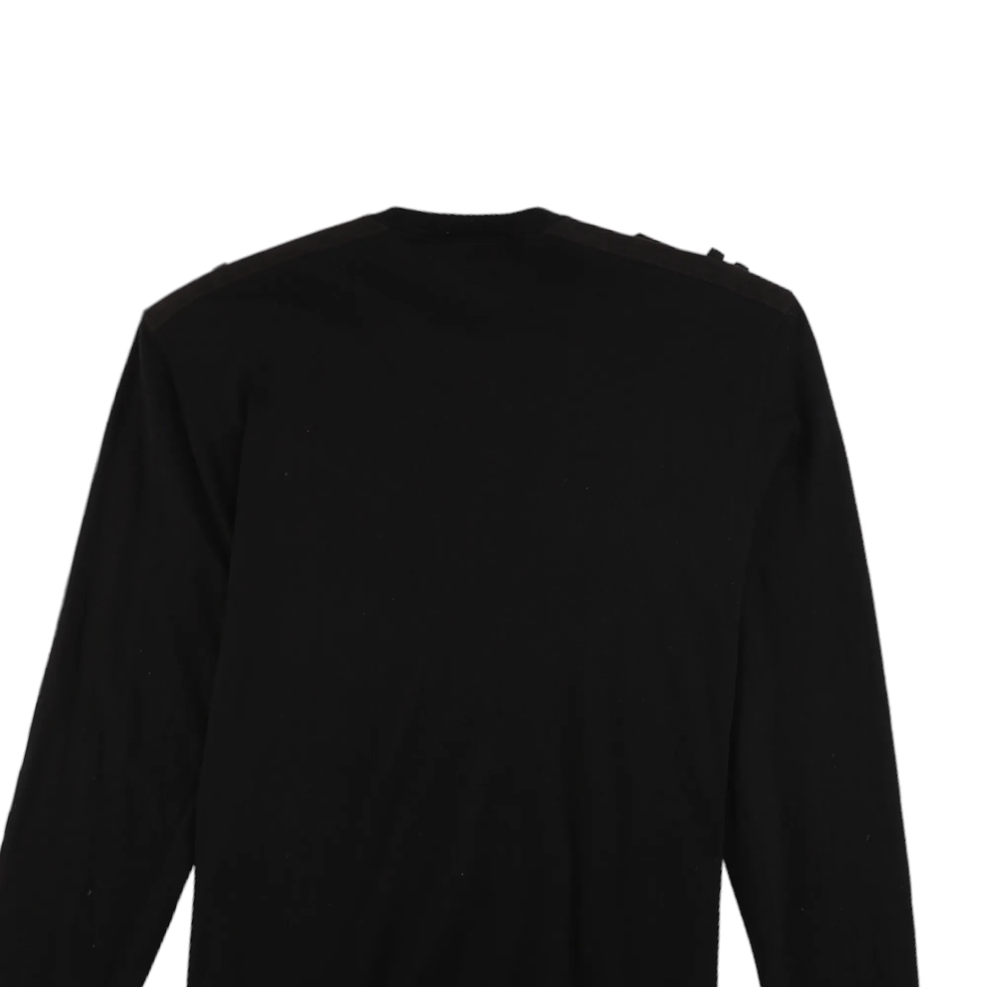 Men's Button Shoulder Sweatshirt Black Size M