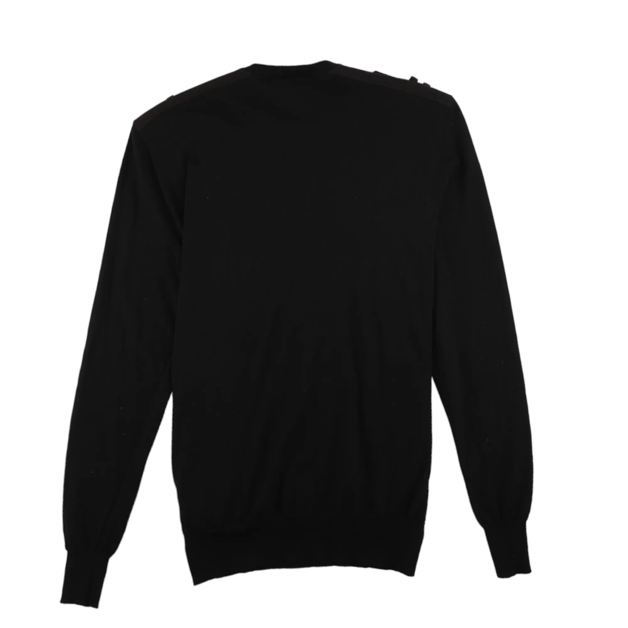 Men's Button Shoulder Sweatshirt Black Size M