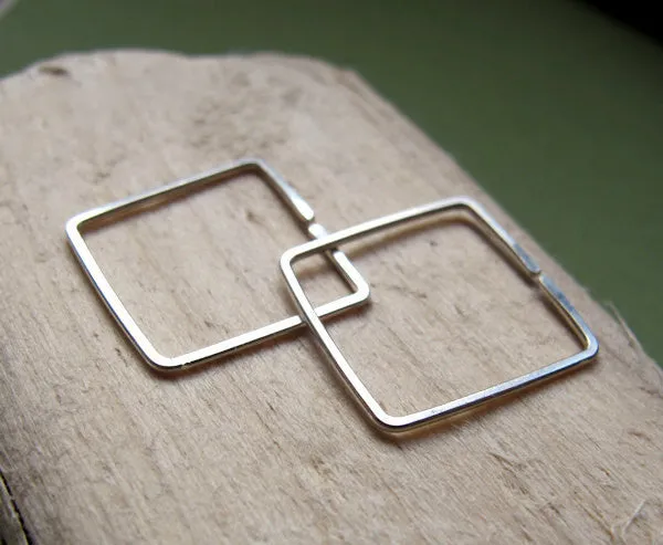 Men's Square Hoop Earring for Men