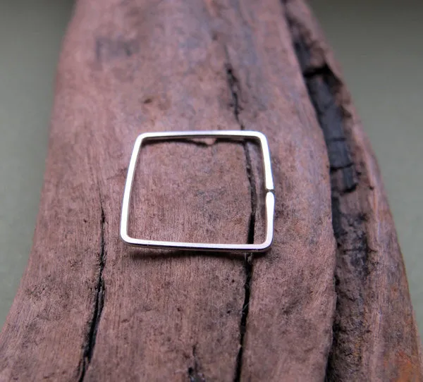 Men's Square Hoop Earring for Men