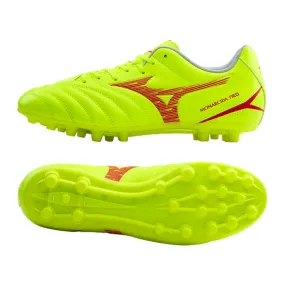 Mizuno men's soccer shoe Monarcida Neo III Select AG P1GA242645 fluorescent yellow-coral