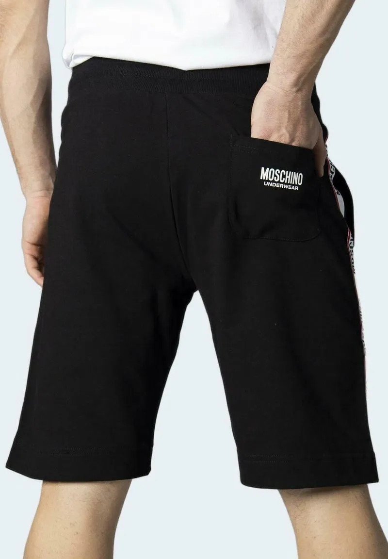 Moschino Shorts Banda Logo Nero