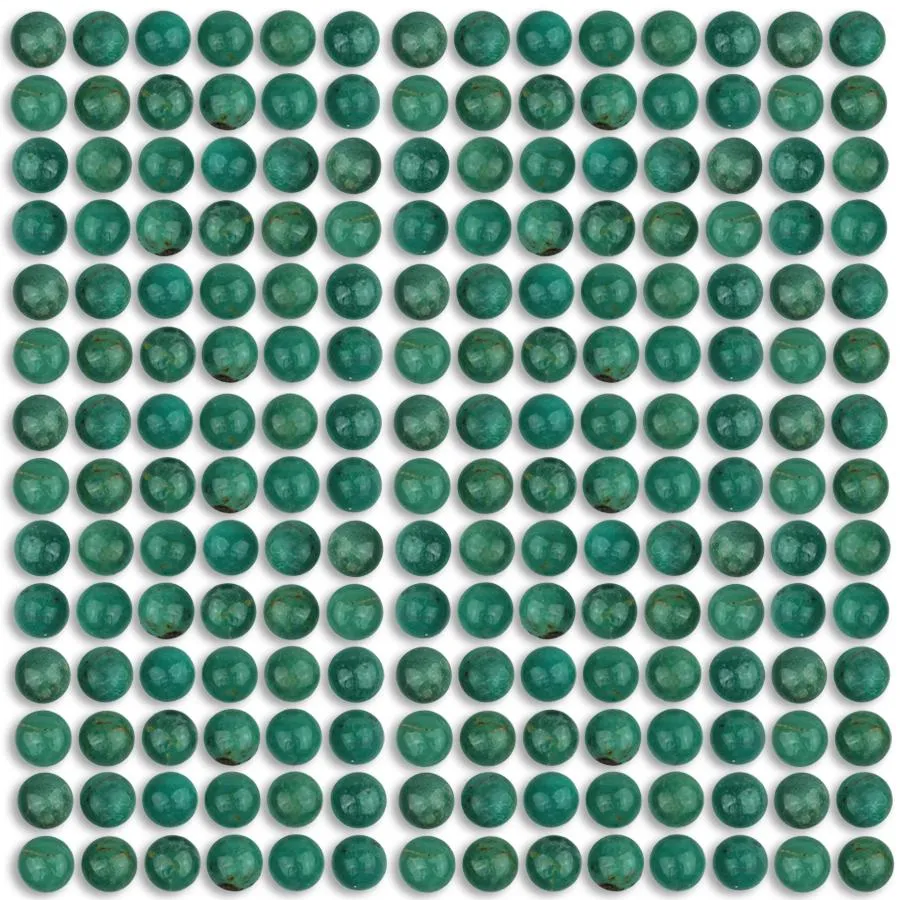 Natural Chinese Turquoise 5mm Coin Cabochon - CLEARANCE