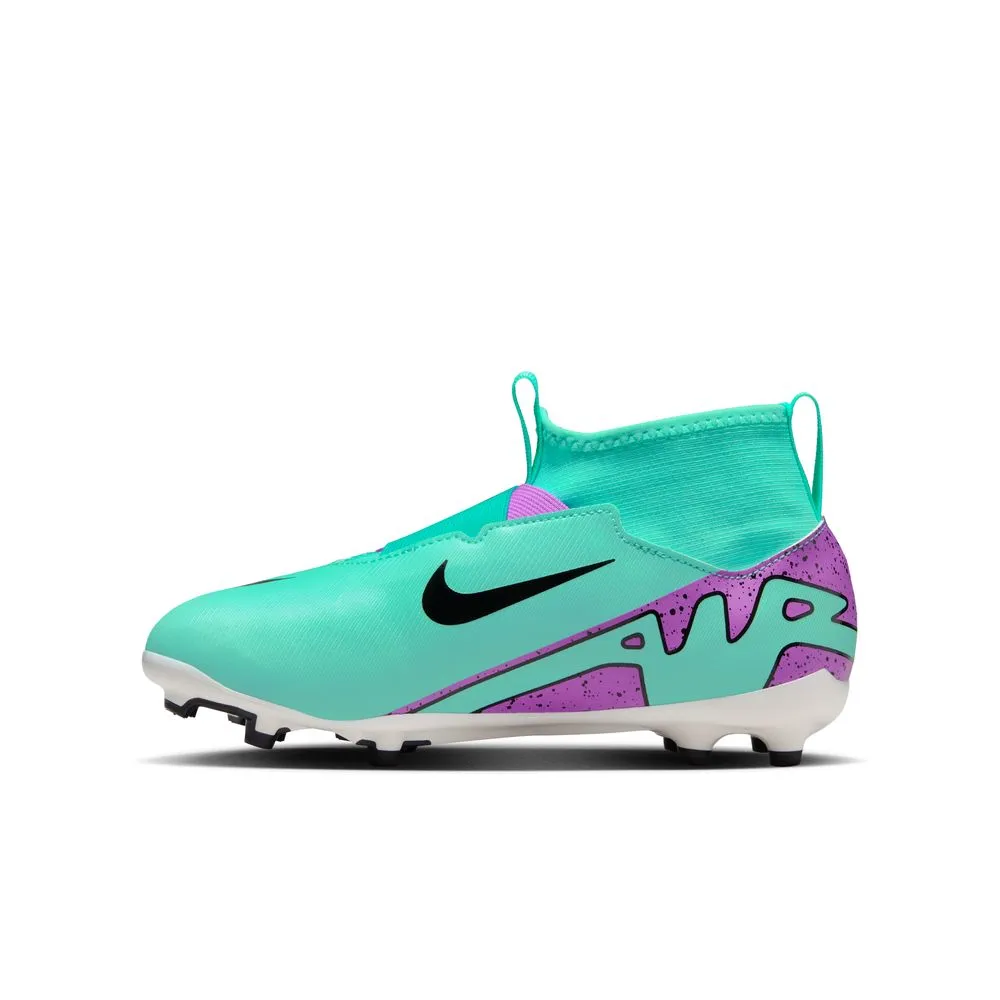 Nike Mercurial Superfly 9 Academy FG/MG Jnr Football Boots (Hyper Turquoise/Black/Fuschia Dream)