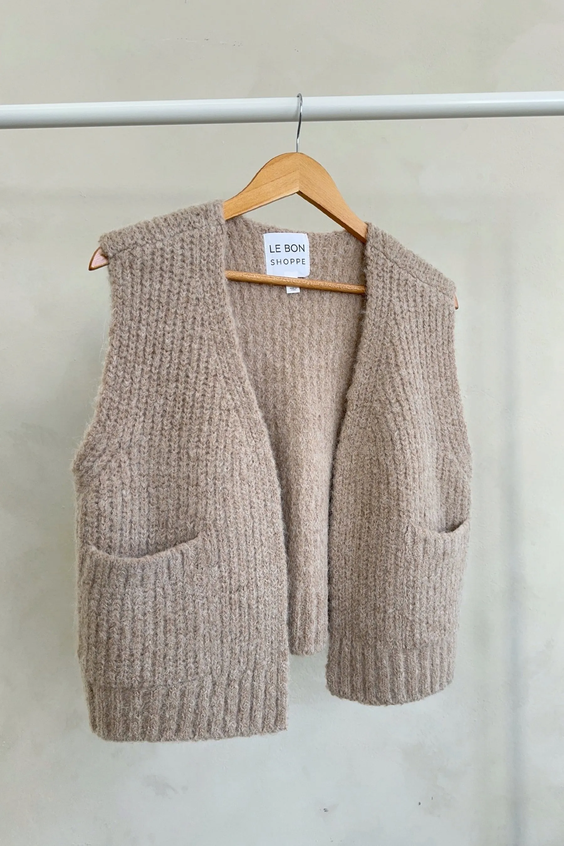 Oatmeal Alpaca Grandpa Vest