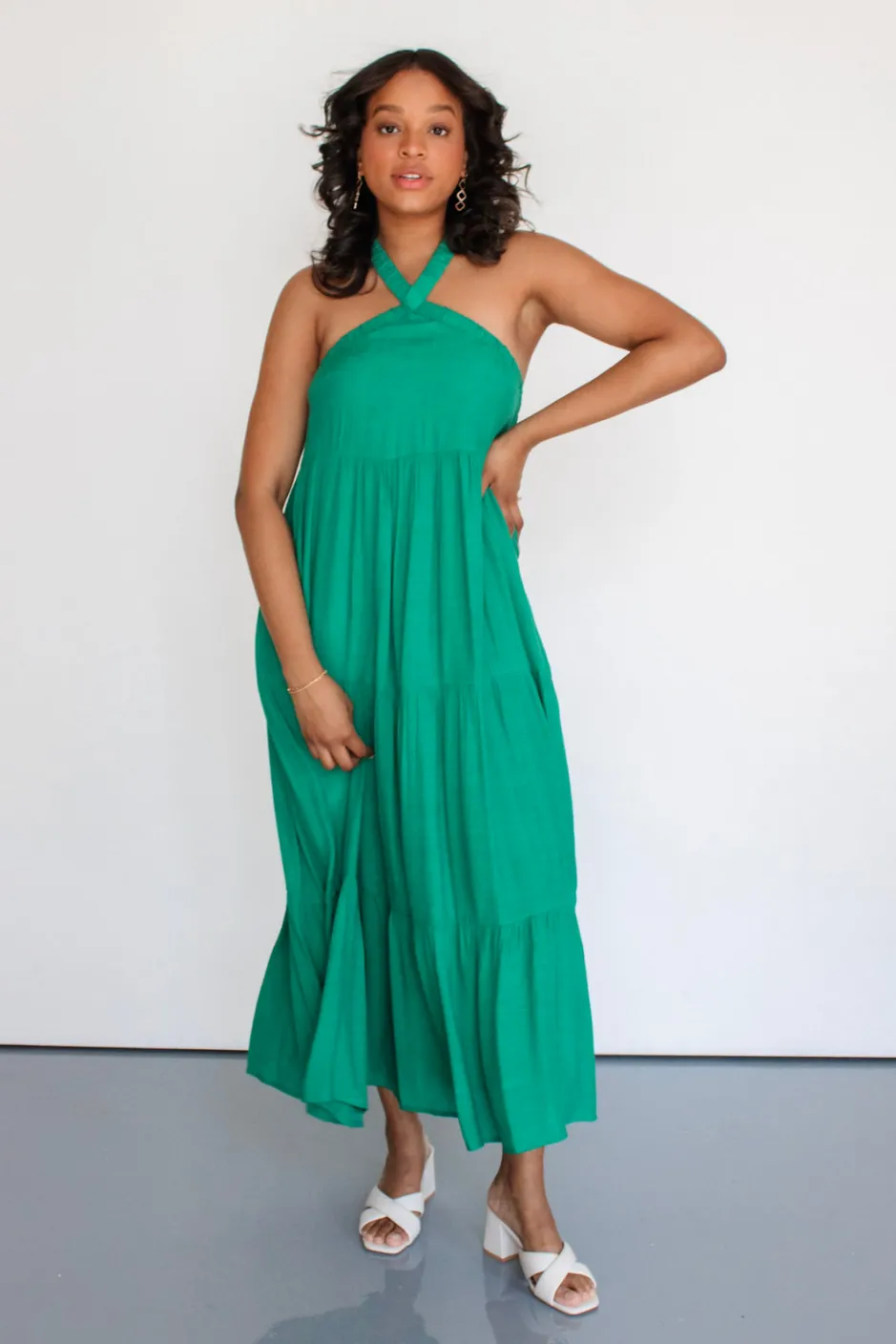 On Vacay Maxi Dress in Green