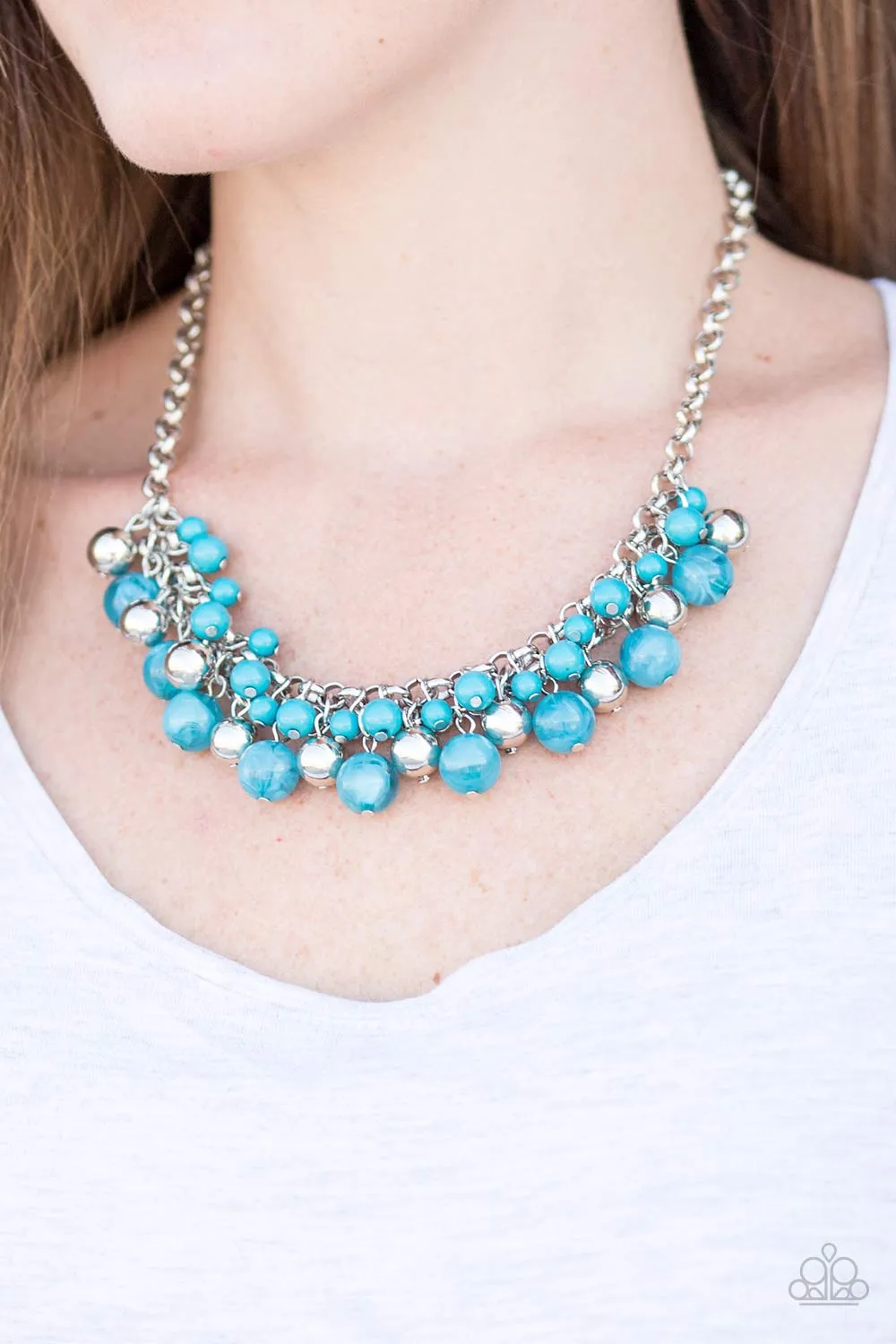 Paparazzi Accessories - For The Love Of Fashion #N135 Peg - Blue Necklace