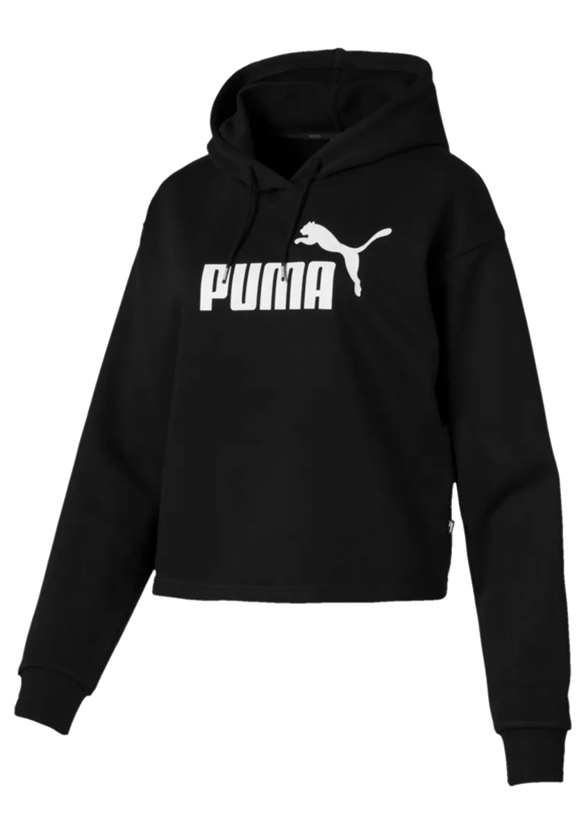 PUMA WOMEN'S ESS CROPPED BLACK HOODIE