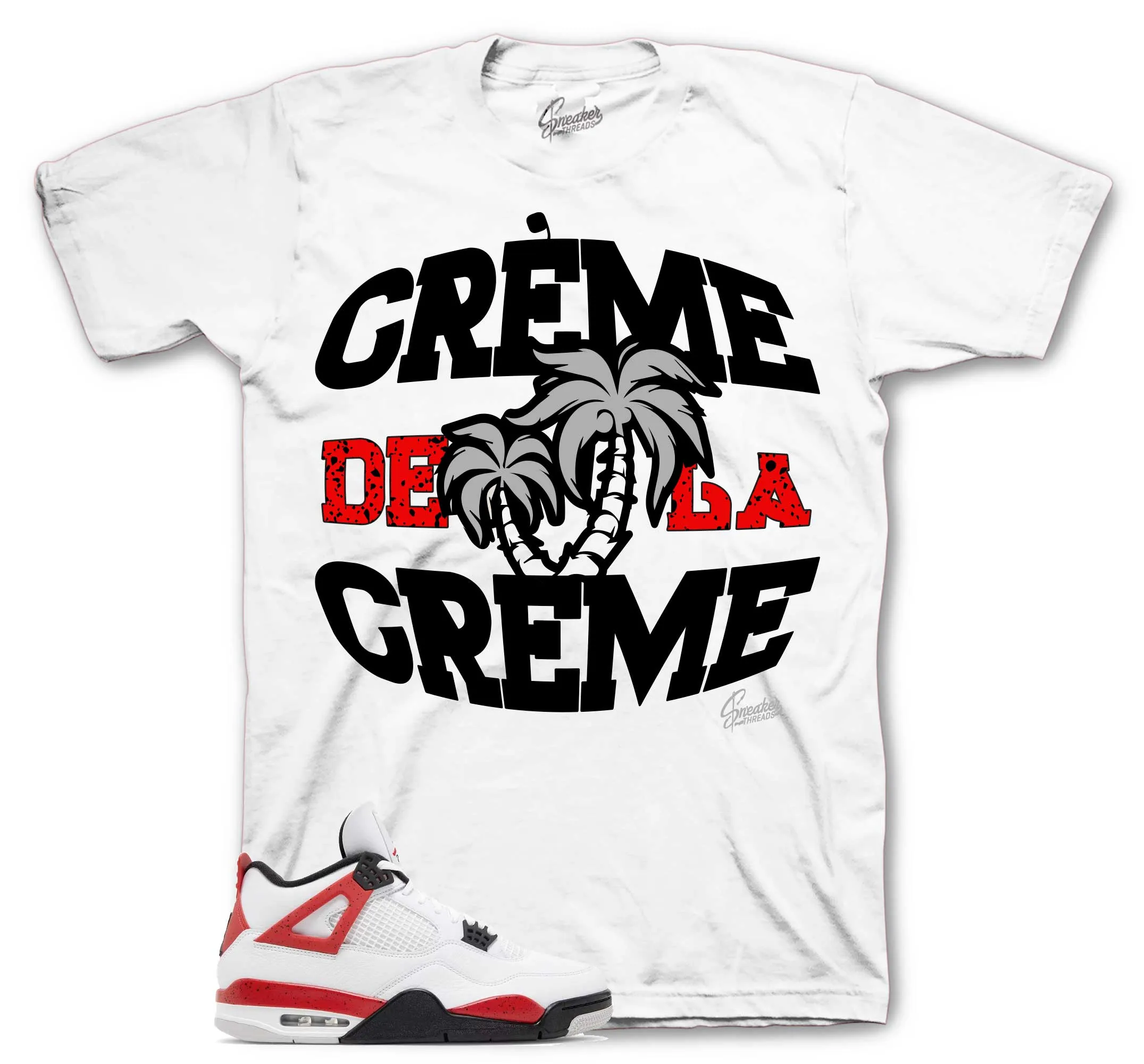 Retro 4 Red Cement Creme Shirt