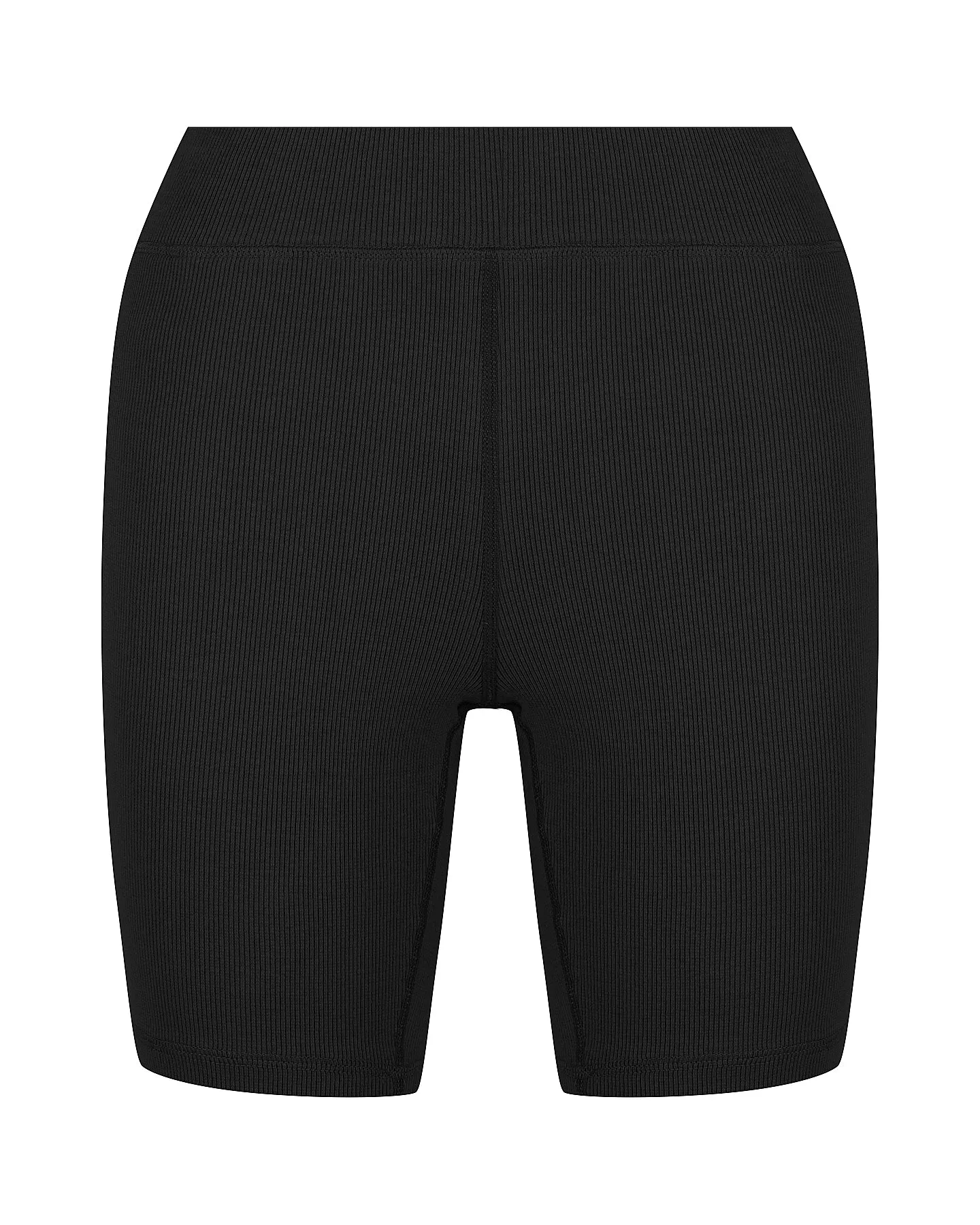 RIB BIKE SHORT - JET BLACK