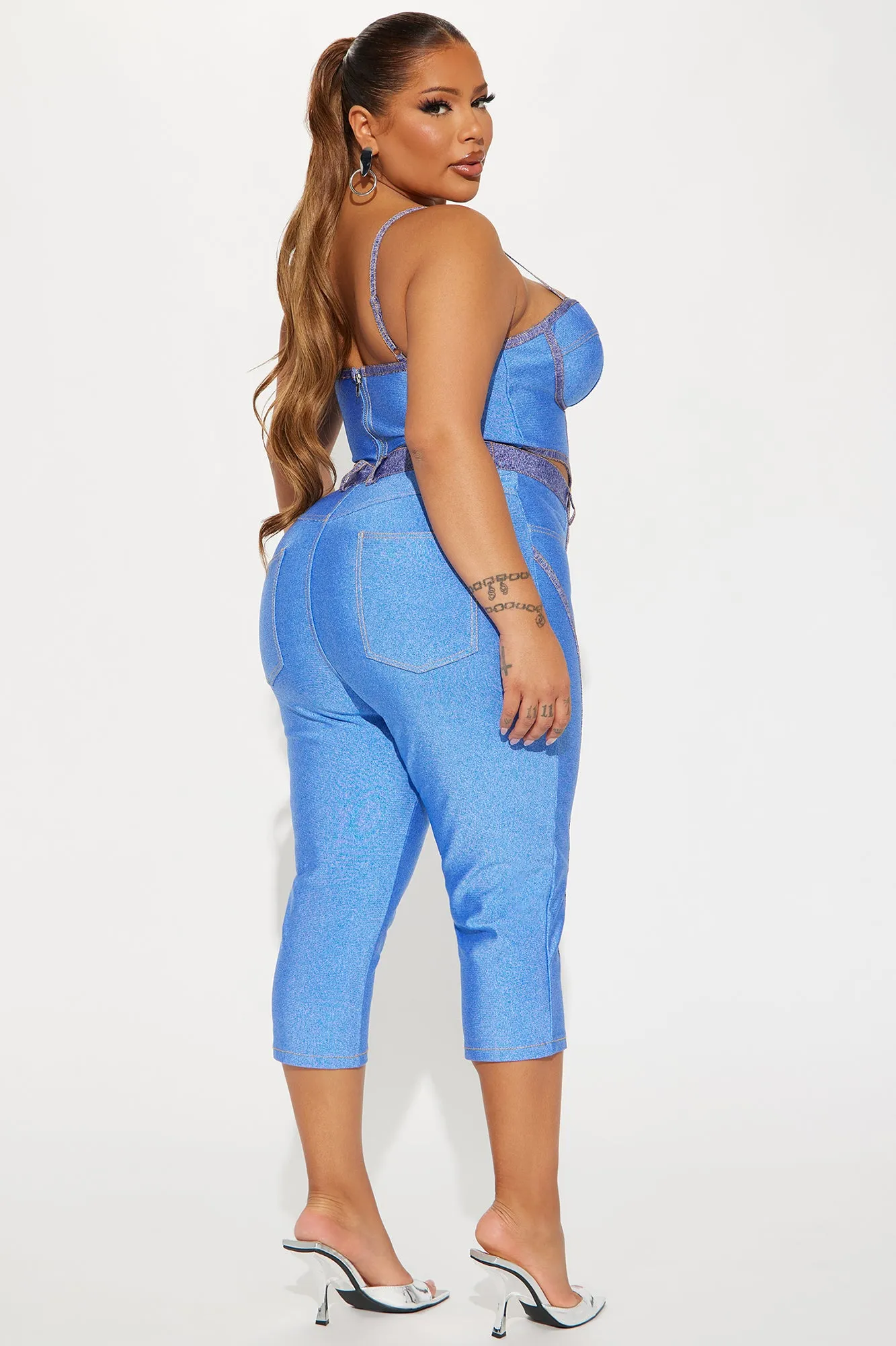 Rio Nights Bandage Pant Set - Blue