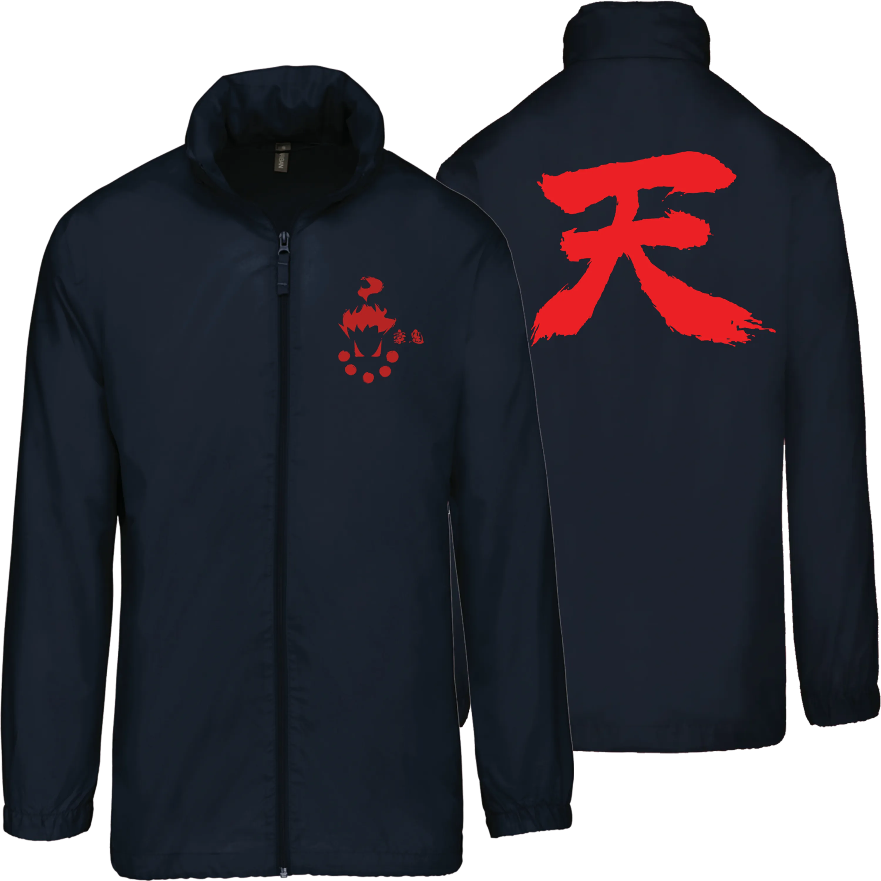 STREET FIGHTER - 'Akuma Heaven' Windbreaker - Navy