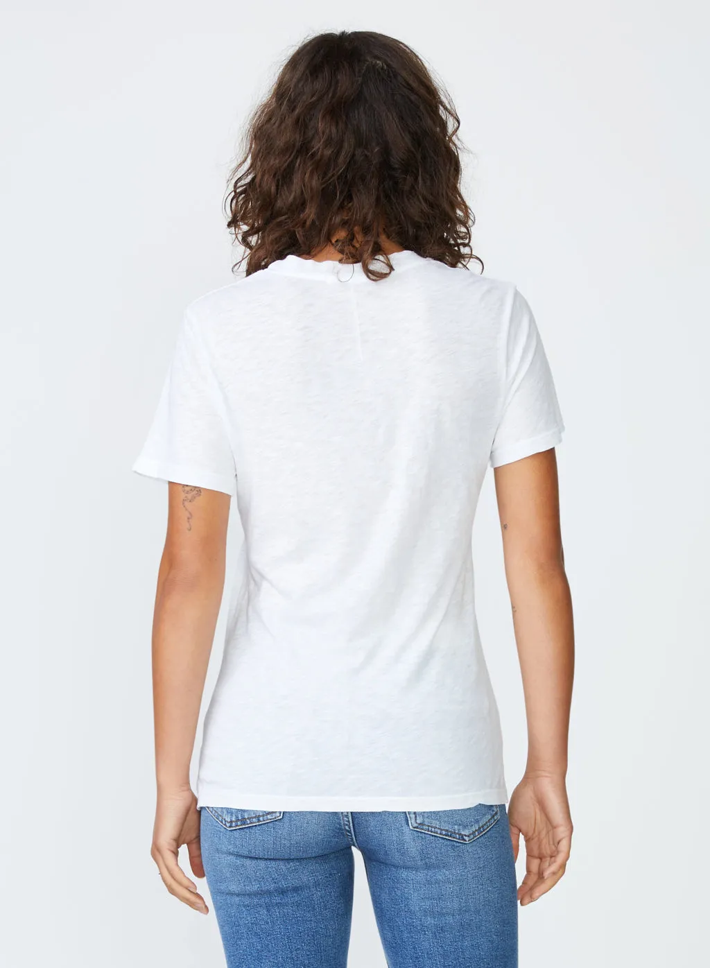 Supima Slub Jersey Short Sleeve T-Shirt in White