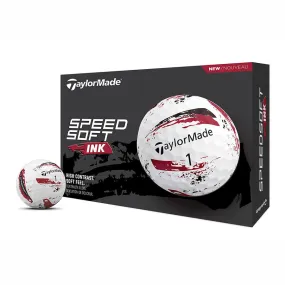 TaylorMade 2024 SpeedSoft Golf Balls 12 Pack- Red